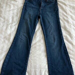 Nicole Miller Dark Blue SoHo High Rise Flare Jeans
